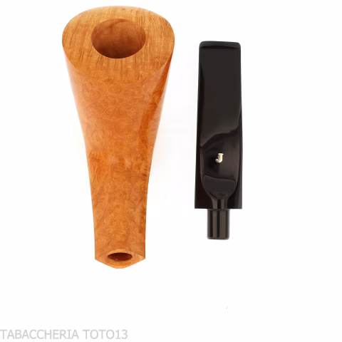 Pipa de tabaco Ser Jacopo con forma de cuerno en brezo claro - Pipas de Tabaco
