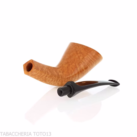 Pipa de tabaco Ser Jacopo con forma de cuerno en brezo claro - Pipas de Tabaco