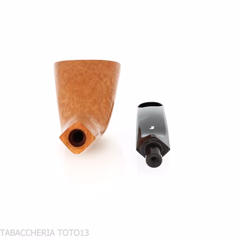Pipa de tabaco Ser Jacopo con forma de cuerno en brezo claro - Pipas de Tabaco