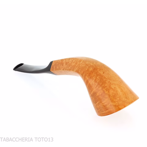 Ser Jacopo Tobacco Pipe Horn Shape in Light Briar - Tobacco Pipes - Natural root