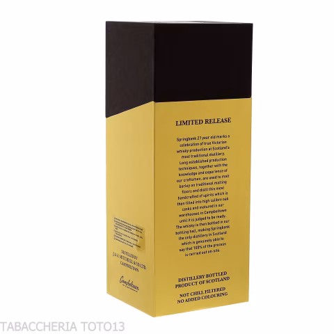 Springbank 21 Y.O. Single Malt Vol.46 % Cl.70 - Destilliert