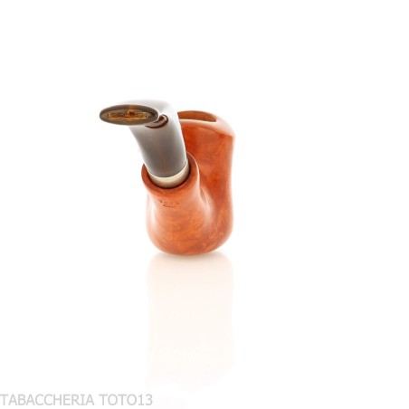 Pipe Brebbia naive polished amber, mod curved mouthpiece. 7069 - Tobacco Pipes - Natural root