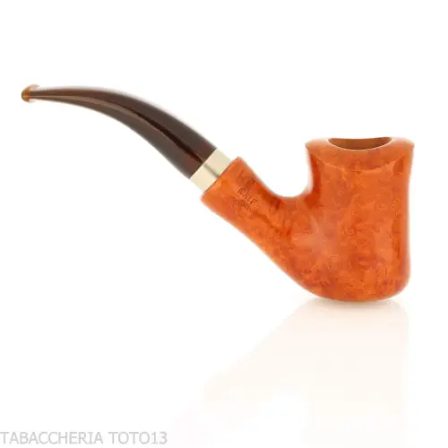 Brebbia naif ambrata lucida, bocchino curvo mod. 7069 - Pipe