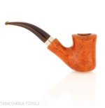 Pipe Brebbia naive polished amber, mod curved mouthpiece. 7069 - Tobacco Pipes - Natural root
