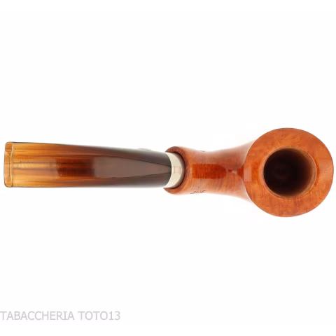 Brebbia Pipe ámbar pulido ingenua, mod boquilla curvada. 7069 - Pipas de Tabaco