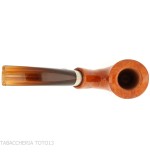 Pipe Brebbia naive polished amber, mod curved mouthpiece. 7069 - Tobacco Pipes - Natural root