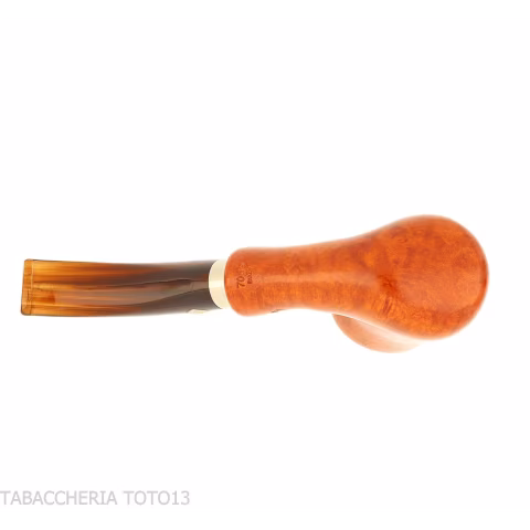 Brebbia Pipe ámbar pulido ingenua, mod boquilla curvada. 7069 - Pipas de Tabaco