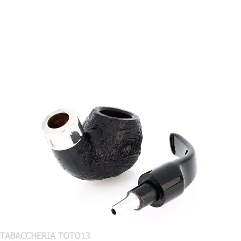 Peterson Deluxe System 3S bent Apple Sandblasted P-lip - Pipe Pour le Tabac - Racine naturelle