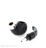 Peterson Deluxe System 3S bent Apple Sandblasted P-lip - Pipe Pour le Tabac - Racine naturelle