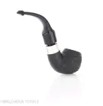 Peterson Deluxe System 3S bent Apple Sandblasted P-lip - Pipe Pour le Tabac - Racine naturelle