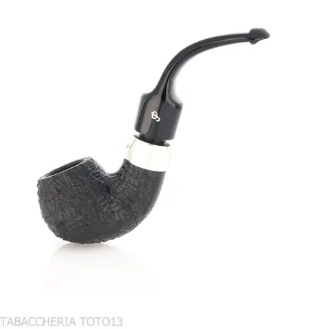 Peterson Deluxe System 3S bent Apple Sandblasted P-lip - Pipe Pour le Tabac - Racine naturelle