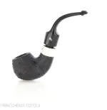 Peterson Deluxe System 3S bent Apple Sandblasted P-lip - Pipe Pour le Tabac - Racine naturelle