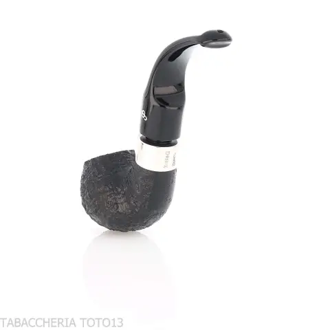 Peterson Deluxe System 3S bent Apple Sandblasted P-lip - Pipe Pour le Tabac - Racine naturelle