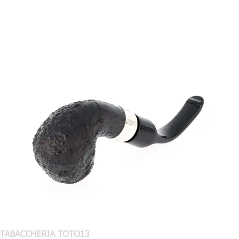 Peterson Deluxe System 3S bent Apple Sandblasted P-lip - Pipe Pour le Tabac - Racine naturelle