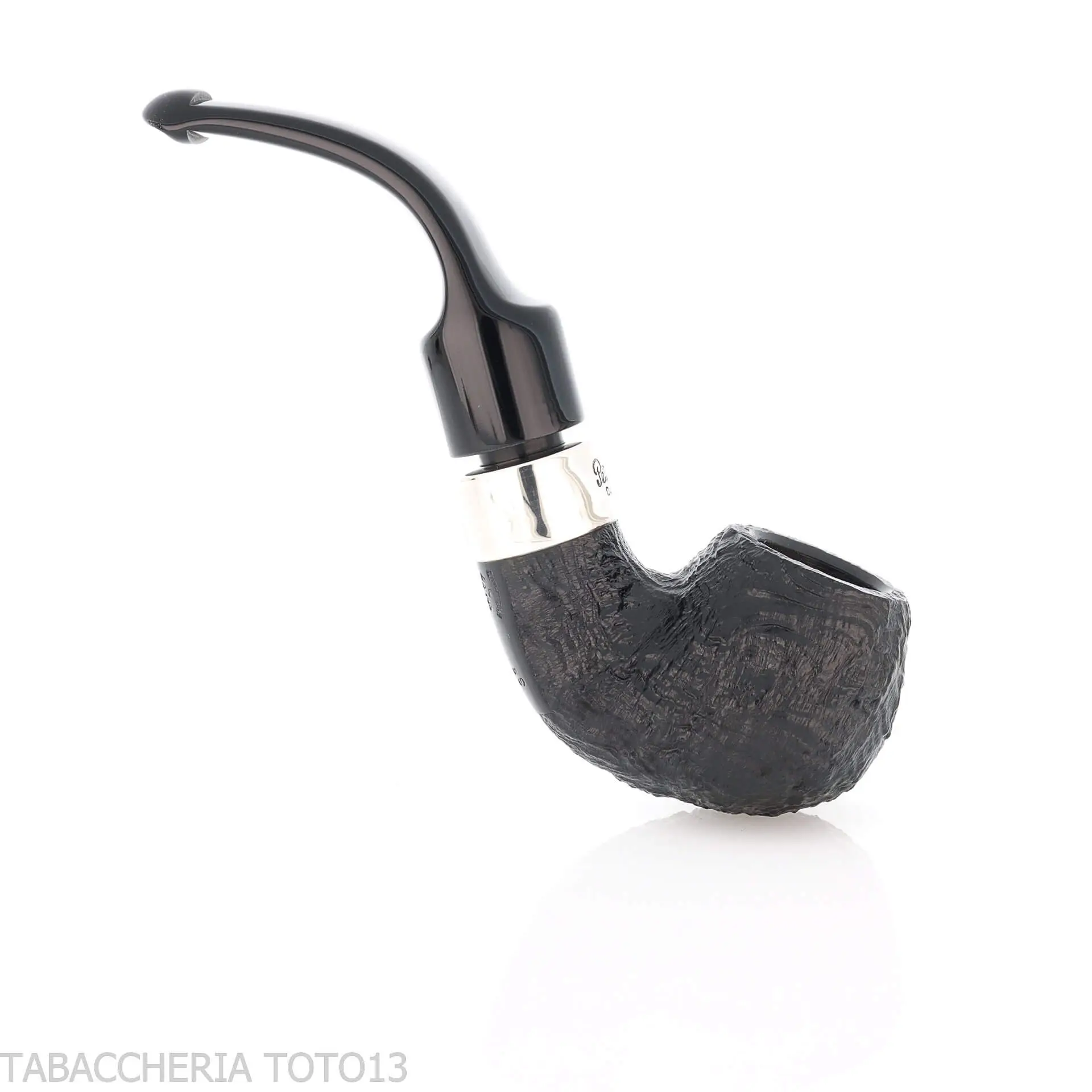 Peterson Deluxe System 3S bent Apple Sandblasted P-lip - Pipe Pour le Tabac - Racine naturelle Peterson Deluxe System 3S bent Apple Sandblasted P-lip - Pipe Pour le Tabac - Racine naturelle