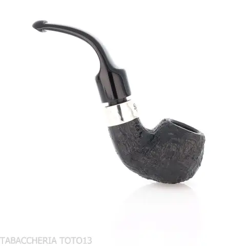 Peterson Deluxe System 3S bent Apple Sandblasted P-lip - Pipe Pour le Tabac - Racine naturelle