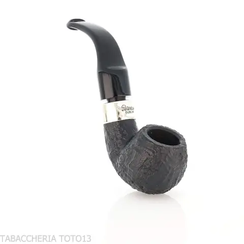 Peterson Deluxe System 3S bent Apple Sandblasted P-lip - Pipe Pour le Tabac - Racine naturelle
