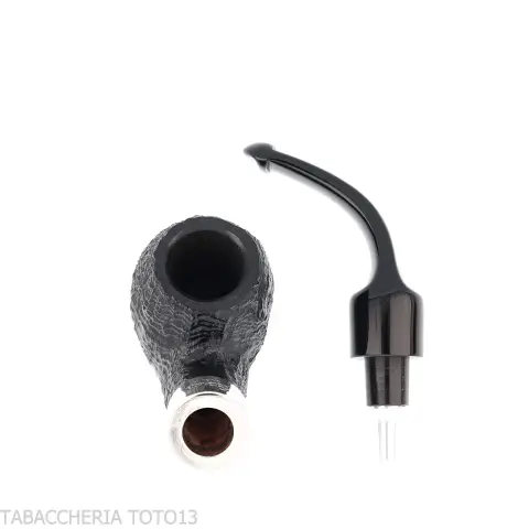Peterson Deluxe System 3S bent Apple Sandblasted P-lip - Pipe Pour le Tabac - Racine naturelle