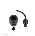 Peterson Deluxe System 3S bent Apple Sandblasted P-lip - Pipe Pour le Tabac - Racine naturelle