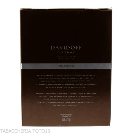 Cognac Classic Davidoff Vsop Geschenkbox mit 2 Gläsern Vol.40% Cl.70 - Destilliert