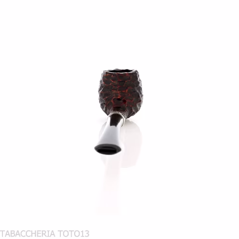 Peterson Junior Canted Apple Rusticated nikel mounted Fishtail - Pipe Pour le Tabac - Racine naturelle