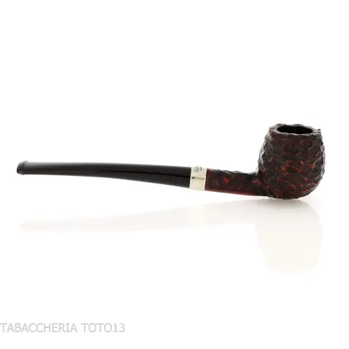 Peterson Junior Canted Apple Rusticated nikel mounted Fishtail - Pipe