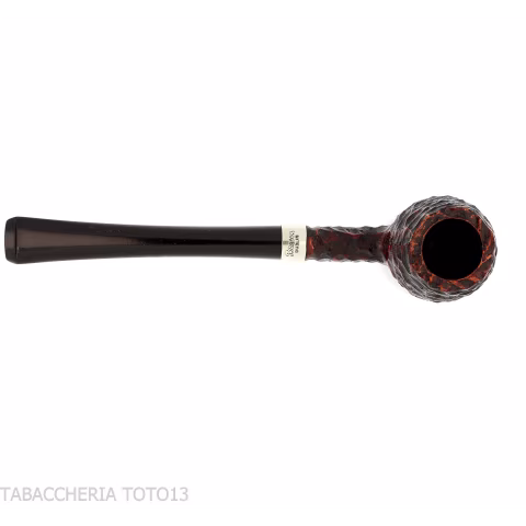 Peterson Junior Canted Apple Rusticated nikel mounted Fishtail - Pipe Pour le Tabac - Racine naturelle