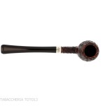 Peterson Junior Canted Apple Rusticated nikel mounted Fishtail - Pipe Pour le Tabac - Racine naturelle