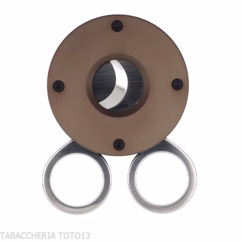 Cortapuros circular Fox Knives con acabado en aluminio anodizado en bronce - Accesorios Del Cigarro