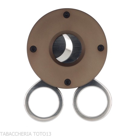 Fox Knives Circle Cigar Cutter Bronze Anodized Aluminum Finish - Accessories Cigar - Metal