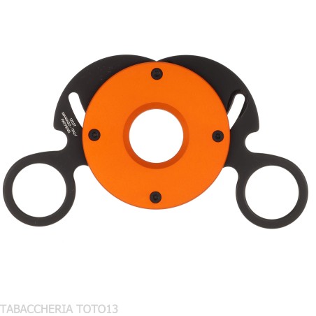 Fox Knives Circle Zigarrenschneider, orangefarbenes eloxiertes Aluminium-Finish - Zubehör Cigar