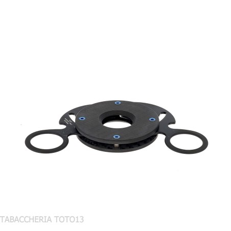Tagliasigari Fox Knives Circle finitura fibra carbonio total black - Accessori Per Sigari