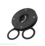 Tagliasigari Fox Knives Circle finitura fibra carbonio total black - Accessori Per Sigari