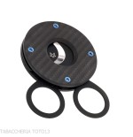 Fox Knives Circle Zigarrenschneider Carbonfaser-Finish Total Black - Zubehör Cigar