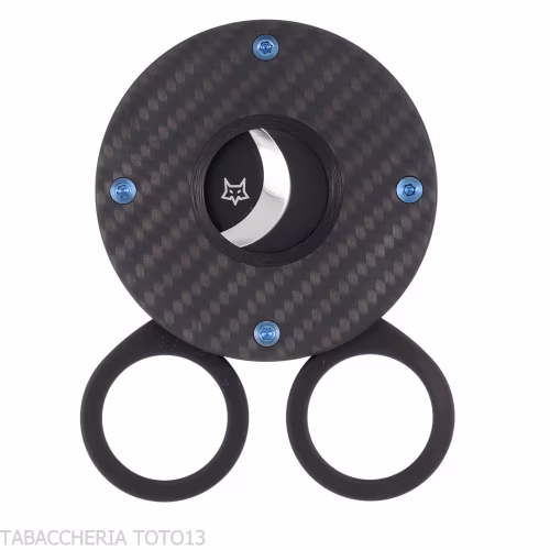 Tagliasigari Fox Knives Circle finitura fibra carbonio total black-Tagliasigari & Cutter