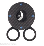 Fox Knives Circle Cigar Cutter Carbon Fiber Finish Total Black - Accessories Cigar - Metal