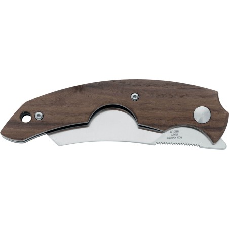 Couteau coupe-cigare Fox Virtus avec manche en bois de noyer - Accessoires Cigare - Métal, Bois