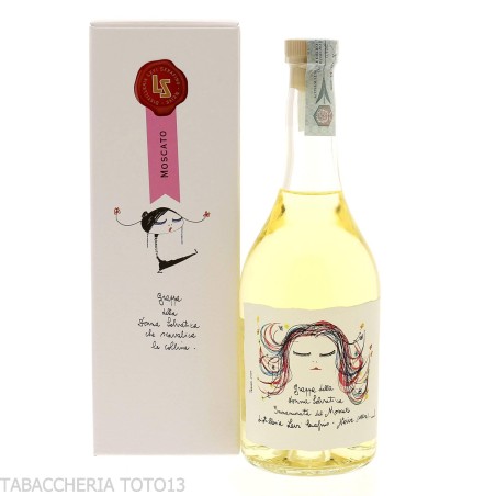 Grappa Romano Levi Tierwelt Frau Muscat VOL.40% CL.70 - Destilliert