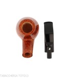 Pipe Ser Jacopo Fume jusqu'à ce qu'elle tire une forme de Brandy courbée en bruyère claire - Pipe Pour le Tabac - Racine natu