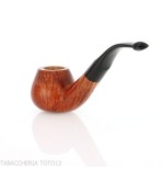 Pipe Ser Jacopo Fume jusqu'à ce qu'elle tire une forme de Brandy courbée en bruyère claire - Pipe Pour le Tabac - Racine natu