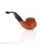 Pipe Ser Jacopo Fume jusqu'à ce qu'elle tire une forme de Brandy courbée en bruyère claire - Pipe Pour le Tabac - Racine natu