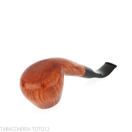 Pipe Ser Jacopo Fume jusqu'à ce qu'elle tire une forme de Brandy courbée en bruyère claire - Pipe Pour le Tabac - Racine natu