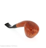 Pipe Ser Jacopo Fume jusqu'à ce qu'elle tire une forme de Brandy courbée en bruyère claire - Pipe Pour le Tabac - Racine natu