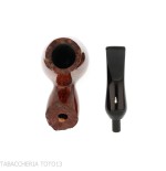 The duck egg-shaped tobacco pipe curved in natural briar 1 giant egg-L'Anatra
