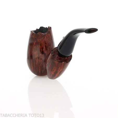 L'antra pipe à tabac en forme d'œuf courbée en bruyère naturelle 1 œuf géant - Pipe Pour le Tabac - Racine naturelle