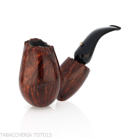 L'antra pipe à tabac en forme d'œuf courbée en bruyère naturelle 1 œuf géant - Pipe Pour le Tabac - Racine naturelle