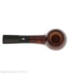 L'anatra Pipe à tabac en forme de boule, semi-courbée, en bruyère naturelle polie-L'Anatra
