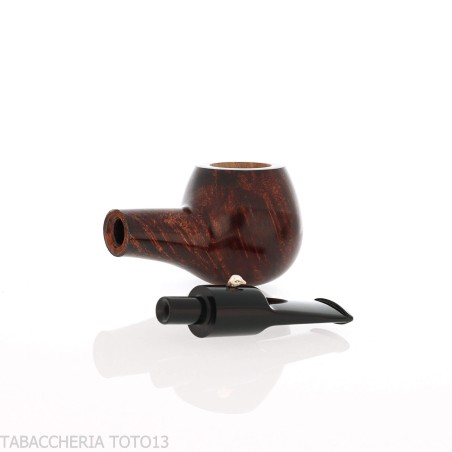 L'anatra Pipe à tabac en forme de boule, semi-courbée, en bruyère naturelle polie-L'Anatra