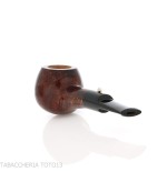 L'anatra Pipe à tabac en forme de boule, semi-courbée, en bruyère naturelle polie-L'Anatra