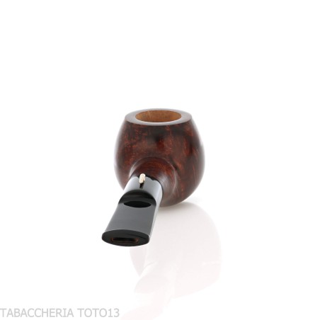 L'anatra Pipe à tabac en forme de boule, semi-courbée, en bruyère naturelle polie-L'Anatra